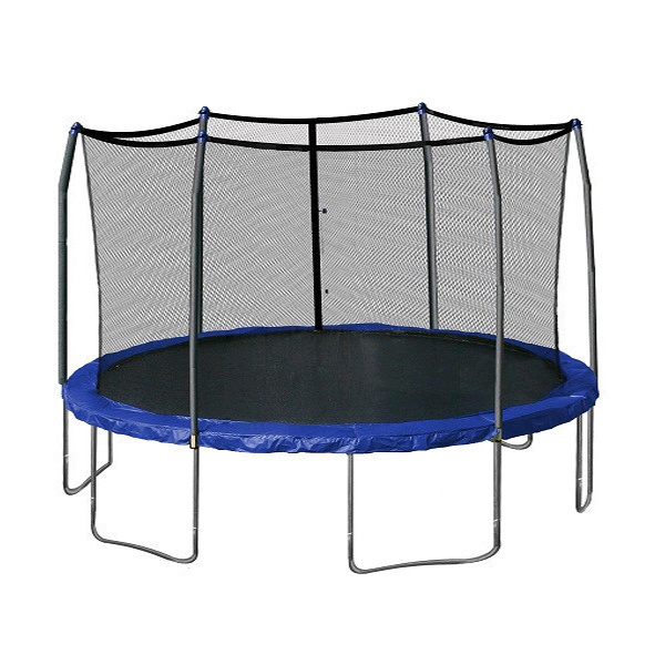 cheap 10ft folding big round trampolines with basketball hoop