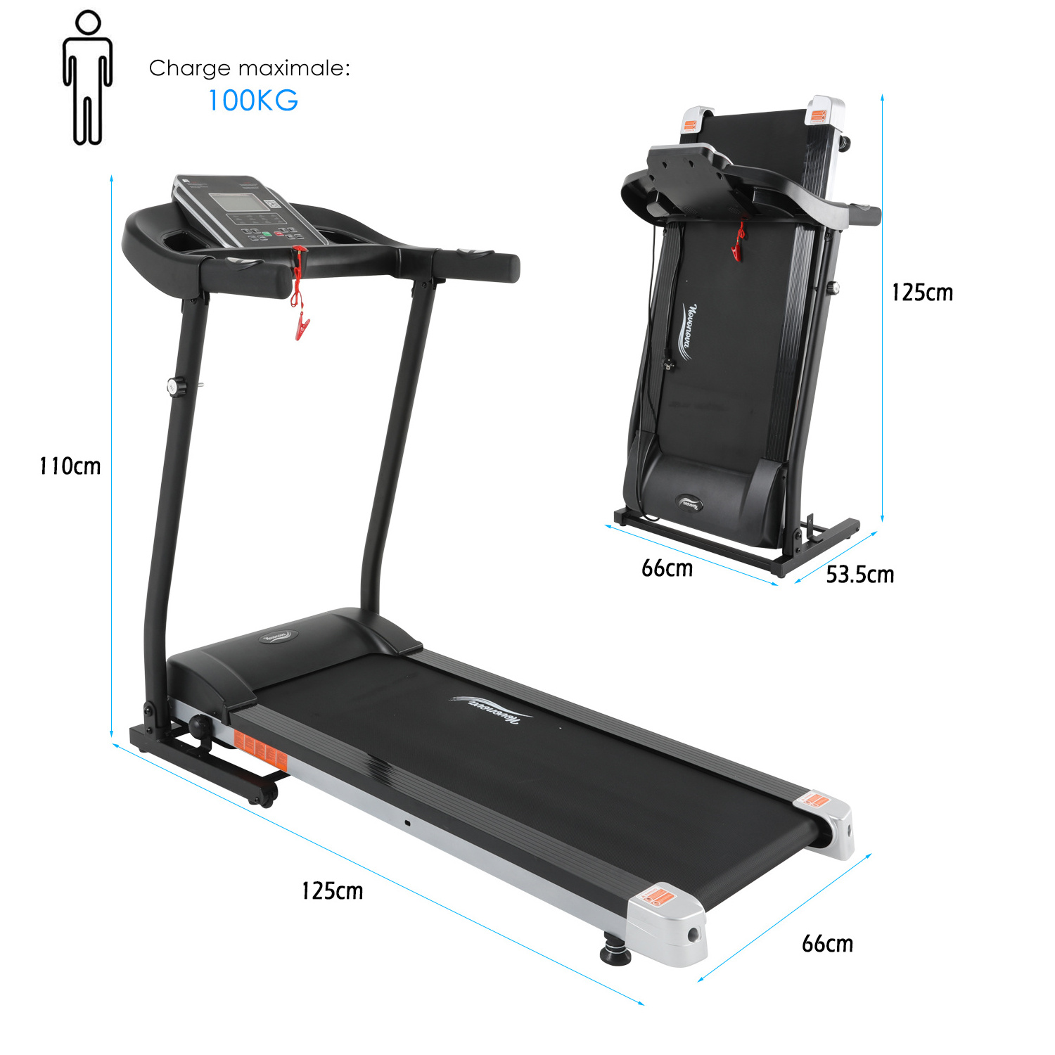 home use running machine commercial electric treadmill with led screen