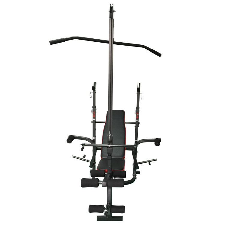 Good Quality Home Gym Equipment Multi-function  Barbell Sit Up Chest Sit Up Weight lifting Bench Press With Pull Down Machine