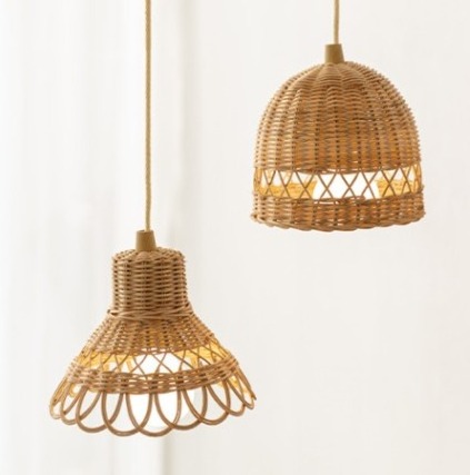 Mini Lampshade Wicker Rattan Small lampshade Hanging Ceiling Pendant Light, handmade Interior Decor lampshades SRL-623