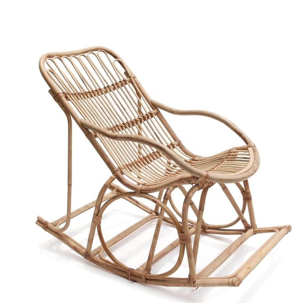 100% Natural Rattan Rocking chair Leisure chair, Natural Wicker Rattan Furniture from Vietnam