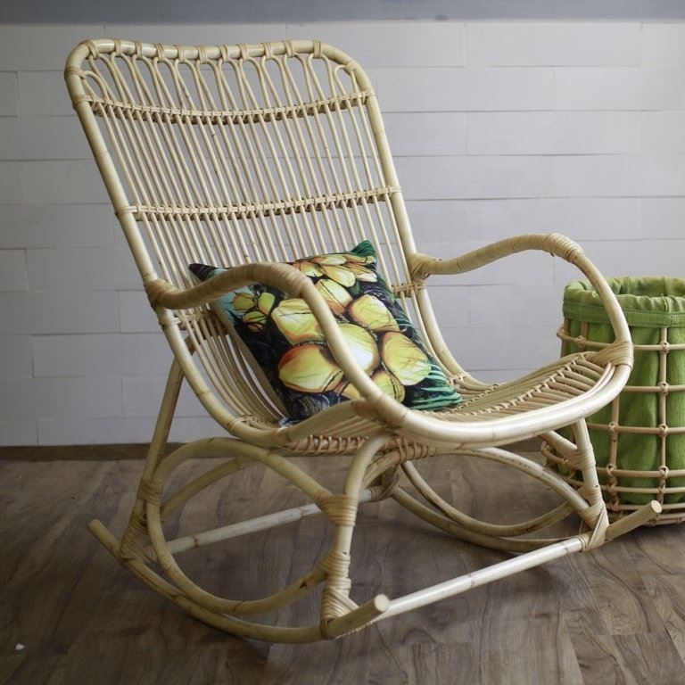 100% Natural Rattan Rocking chair Leisure chair, Natural Wicker Rattan Furniture from Vietnam