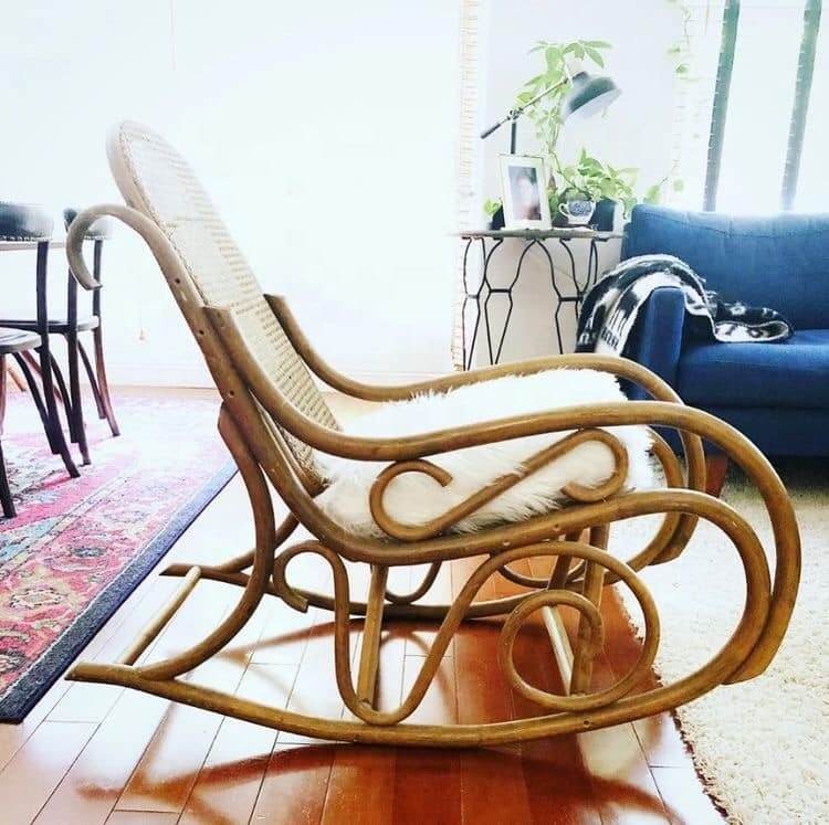 100% Natural Rattan Rocking chair Leisure chair, Natural Wicker Rattan Furniture from Vietnam