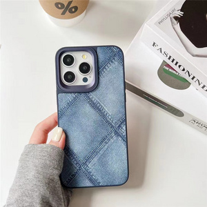 Jeans denim style design Phone Case For iPhone 12 13 14 15 16 pro max plus back cover