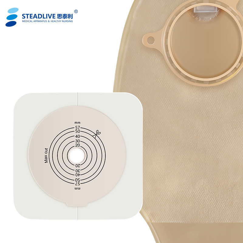 Steadlive 57mm Size Disposable Opaque Two-Piece Colostomy Bag Medical Consumables