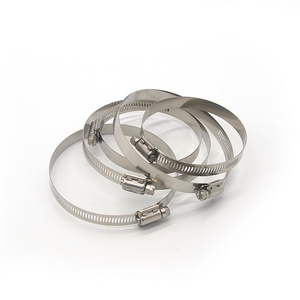 Factory price american type hose clip and throat hoop of stainless steel or hoop clamp for pole mounted