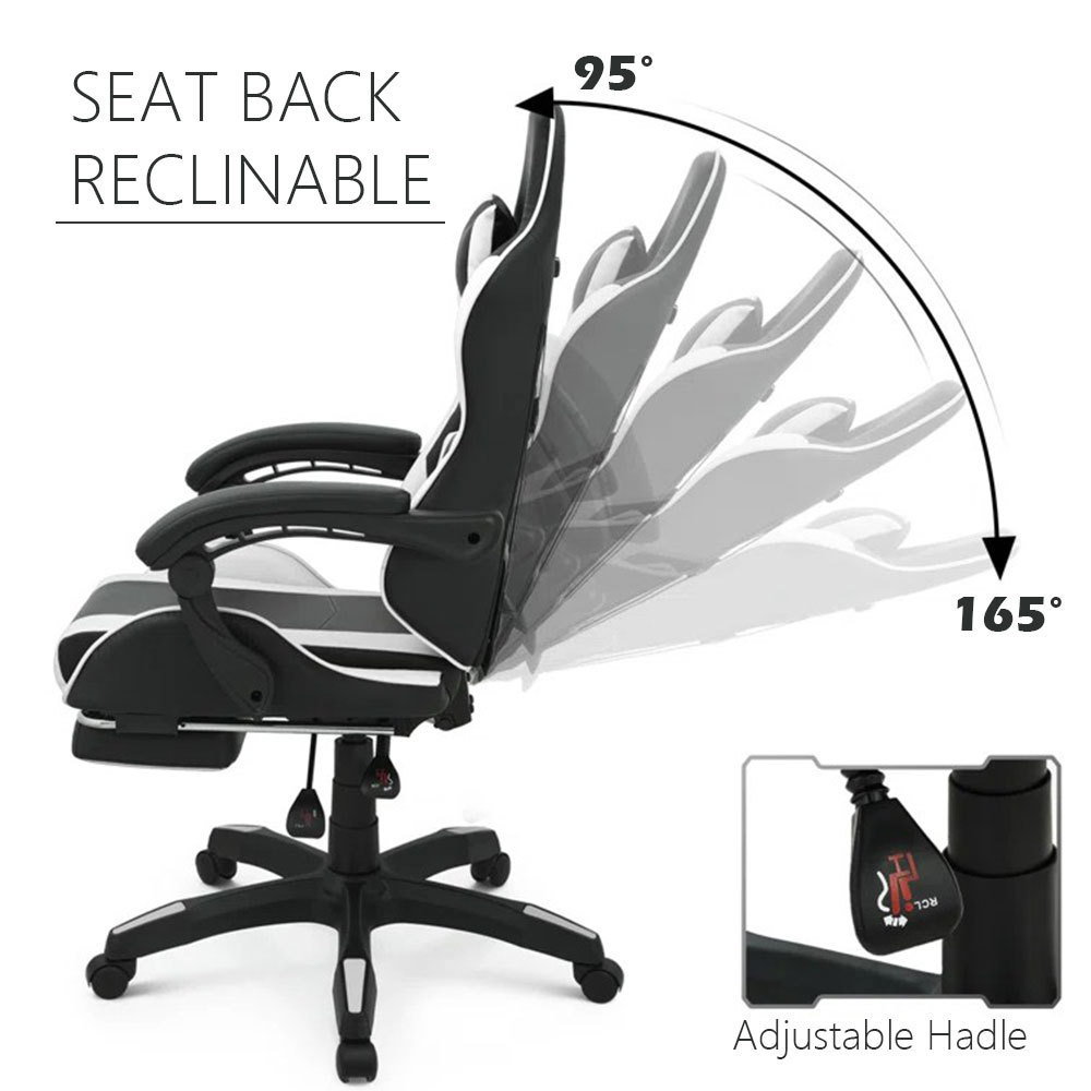 NBHY Hight Quality Gaming Chair Swivel Racing Gamer Computer Chair with Armrest and Footrest