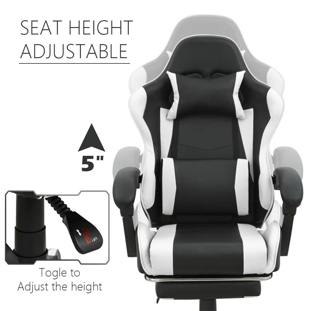 NBHY Hight Quality Gaming Chair Swivel Racing Gamer Computer Chair with Armrest and Footrest