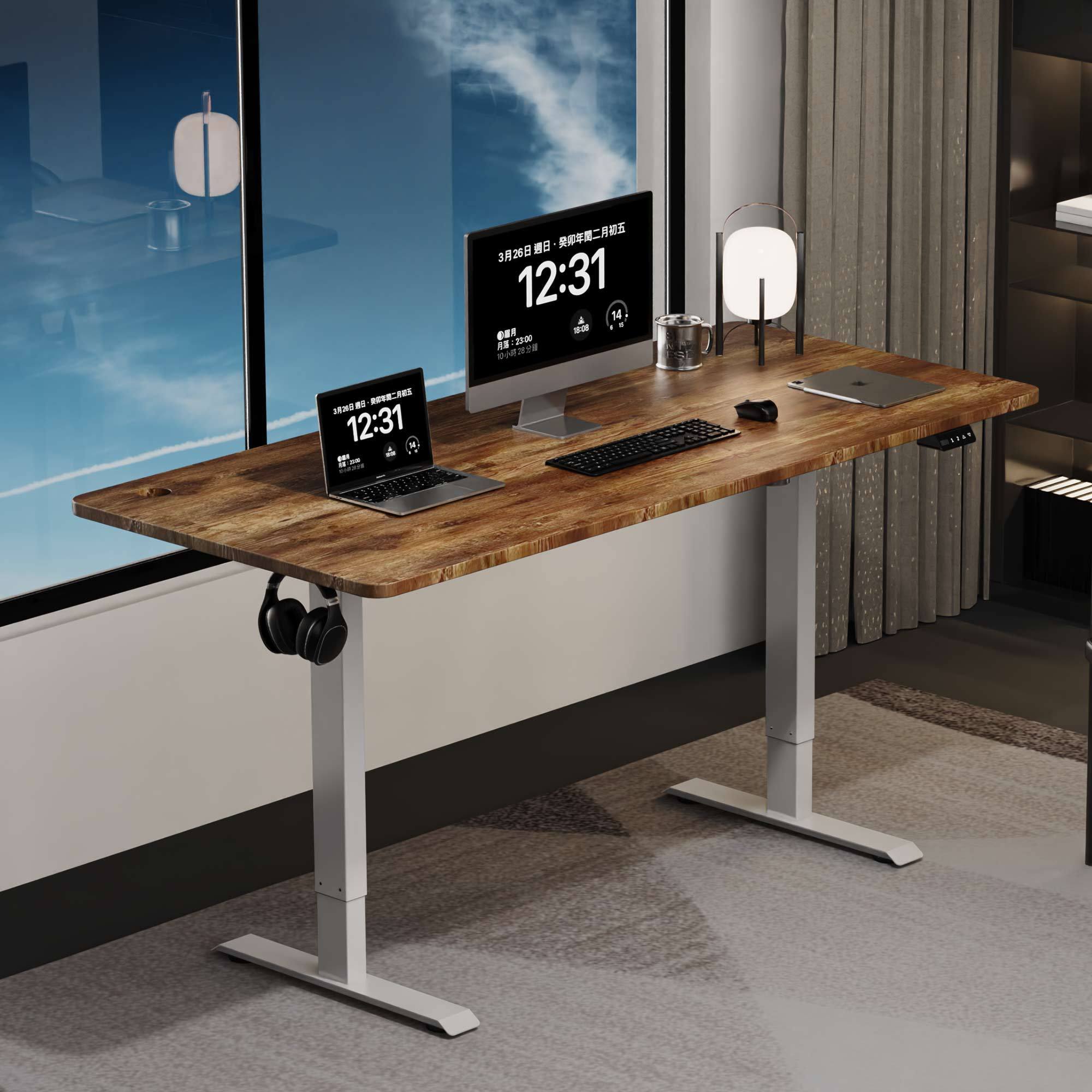 NBHY Home Office Modern Electric Desk Smart Computer Height Adjustable Standing Desk