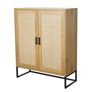 NBHY High Quality Rattan Weaved Furniture Side Console Table Storage Cabinet Dresser