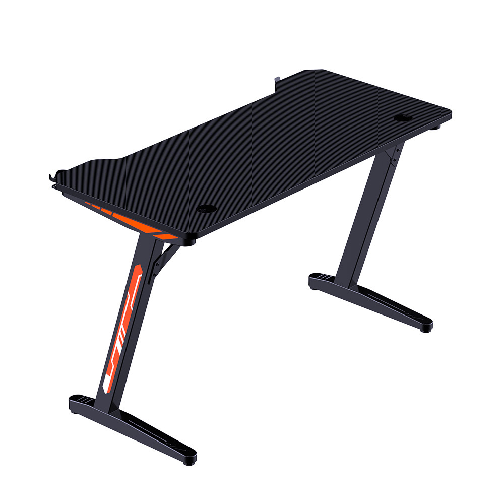 NBHY High Quality RGB Gamer Table Bureau Gaming Computer Desk LED Table Gaming with Headset and Cup Hanger