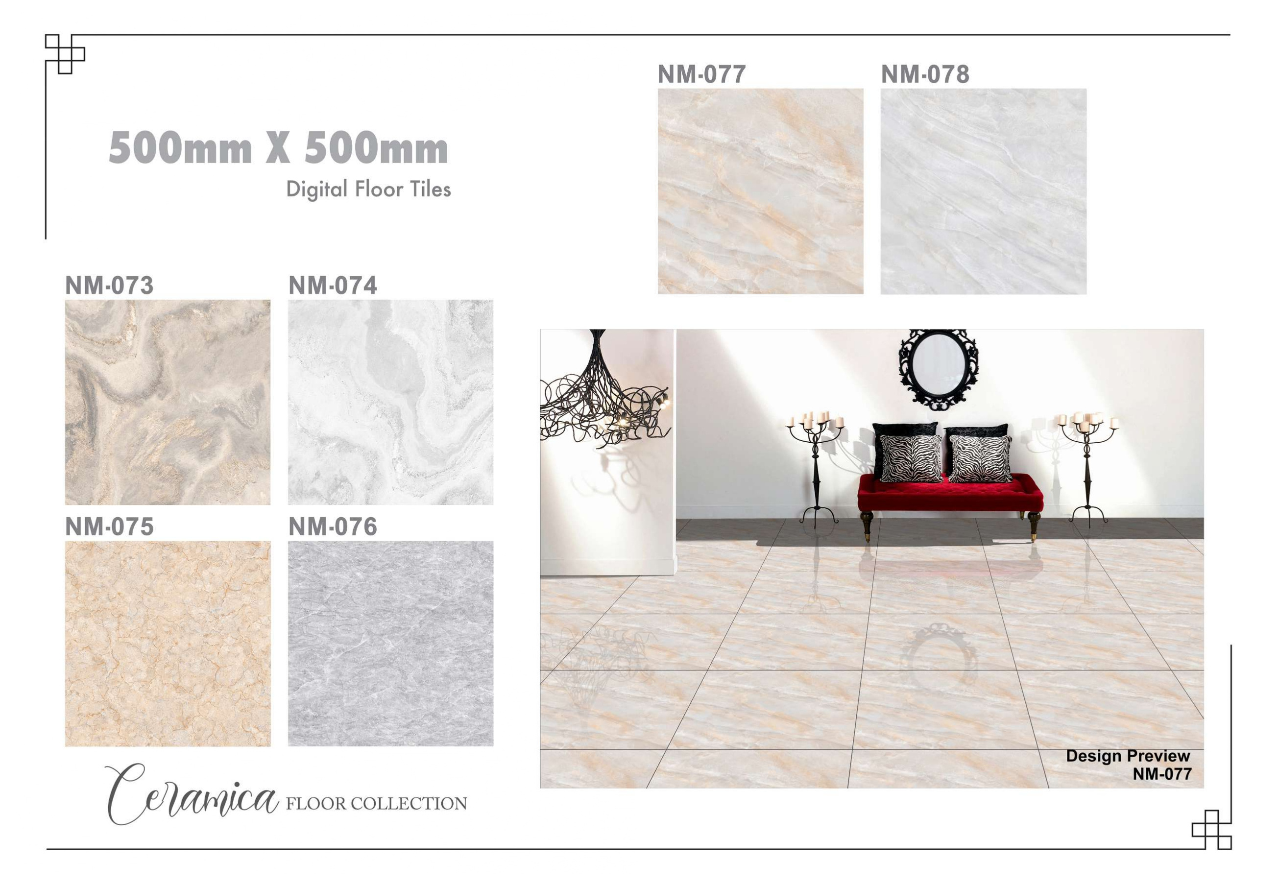 DIGITAL GLOSSY CERAMIC FLOOR TILES ONYX 500X500 MM THICKNESS 8 MM WHITE & BLUE  COLOR MADE IN INDIA