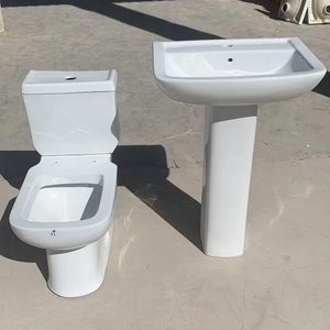 Cheap sanitary ware ceramic toilet sets bathroom sink set with soft closing seat cover from Indian Manufacturer