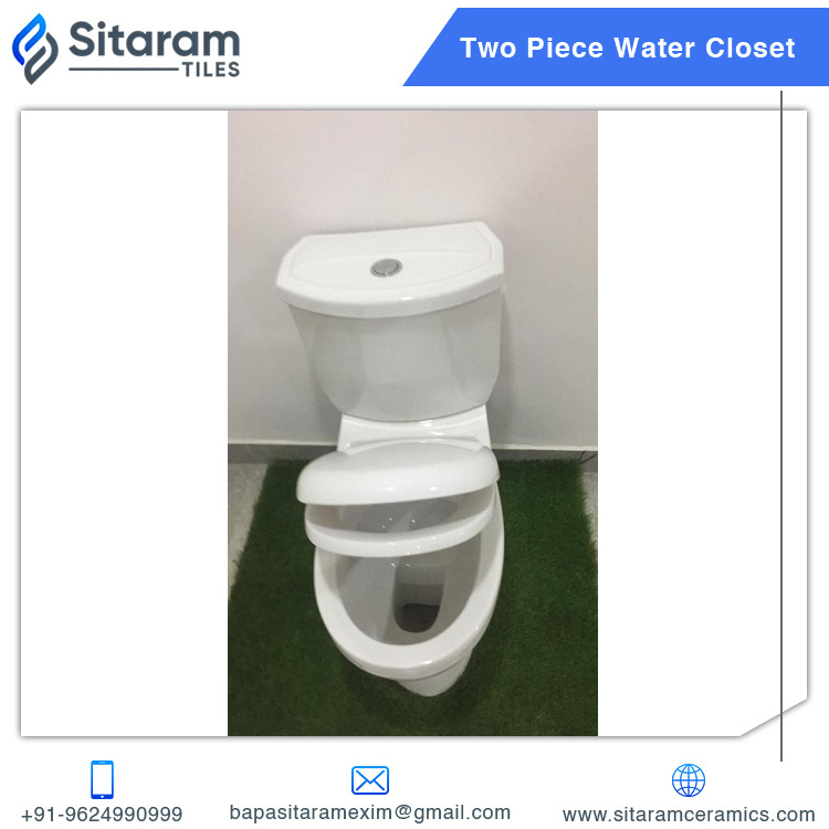 S-Trap and P-Trap Ceramic Material Two Piece Water Closet Toilet from Indian Supplier Direct from Factory