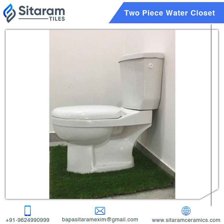 S-Trap and P-Trap Ceramic Material Two Piece Water Closet Toilet from Indian Supplier Direct from Factory