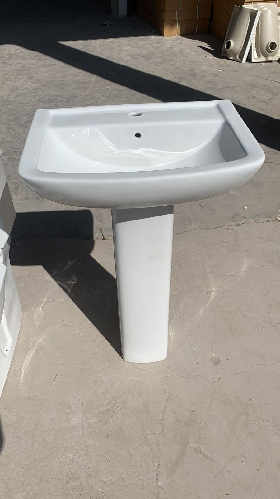 Made in India Square shaped Floor Mounted two piece toilet & wash basin complete set for Bathroom Ceramic material