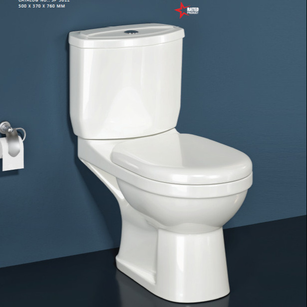 S-Trap and P-Trap Ceramic Material Two Piece Water Closet Toilet from Indian Supplier Direct from Factory