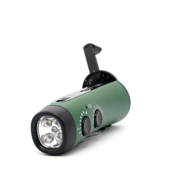 Outdoor multifunction Portable Manual Crank Generator Emergency Powerbank AM/FM radio LED flash light