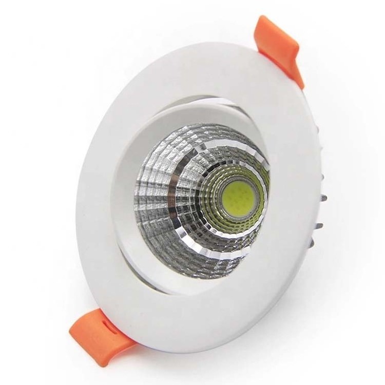 2.5 inch hole size 75mm 5W PC and AL downlight ceiling recessed adjustable cob round led spot down light