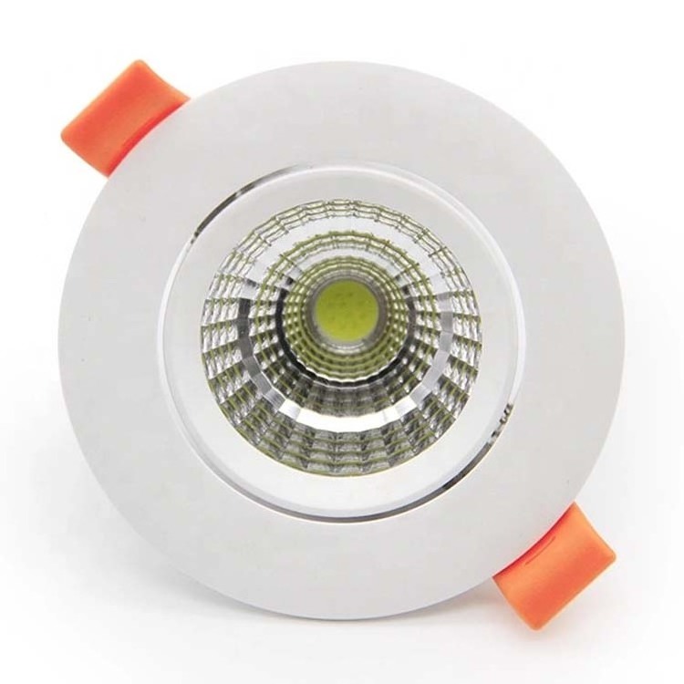 2.5 inch hole size 75mm 5W PC and AL downlight ceiling recessed adjustable cob round led spot down light