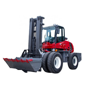 4x4 diesel off-road forklift 6ton all-terrain off-road forklift rough terrain forklift for sale