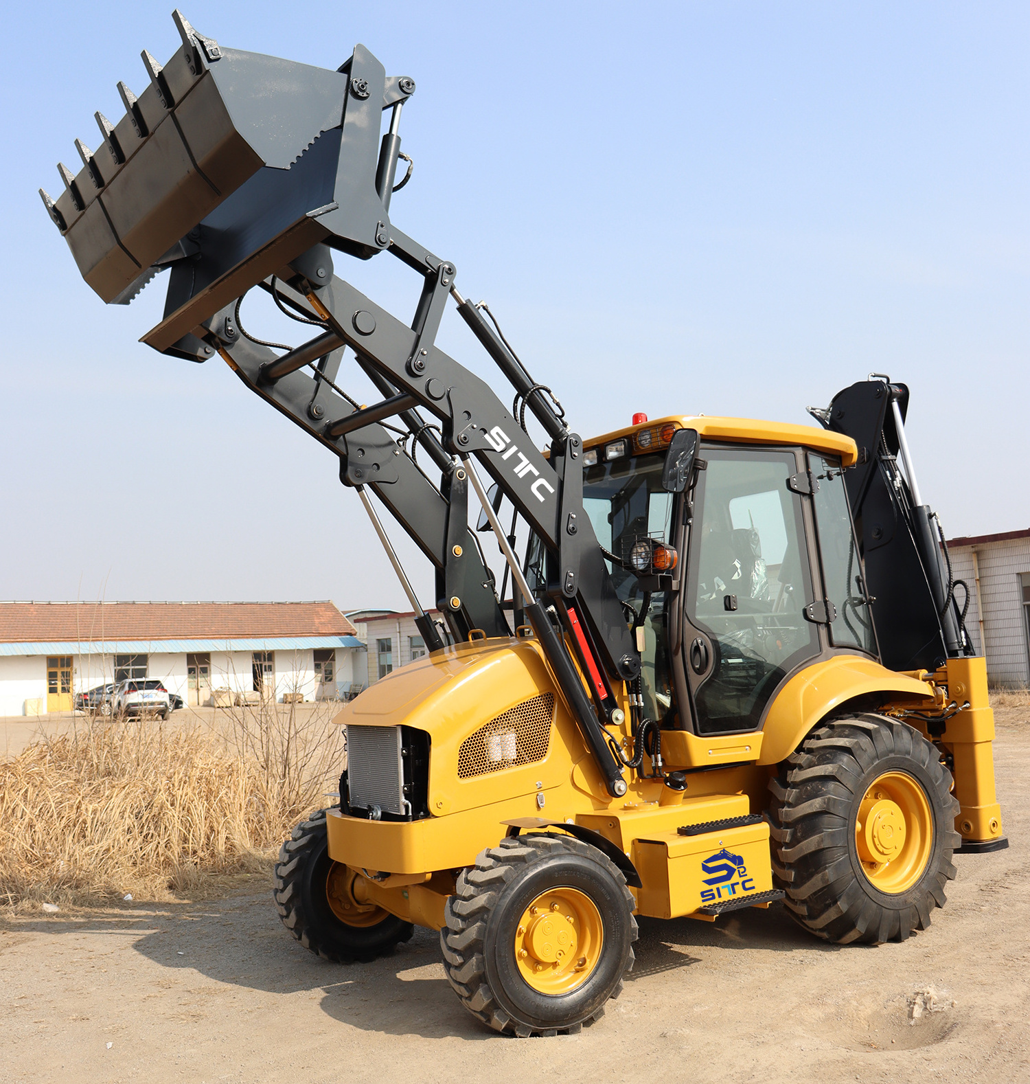 Compact tractor with loader and backhoe Wheel Mini 4x4 Tractor Excavator  Backhoe Loader For Sale