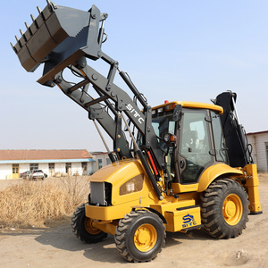 Compact tractor with loader and backhoe Wheel Mini 4x4 Tractor Excavator  Backhoe Loader For Sale