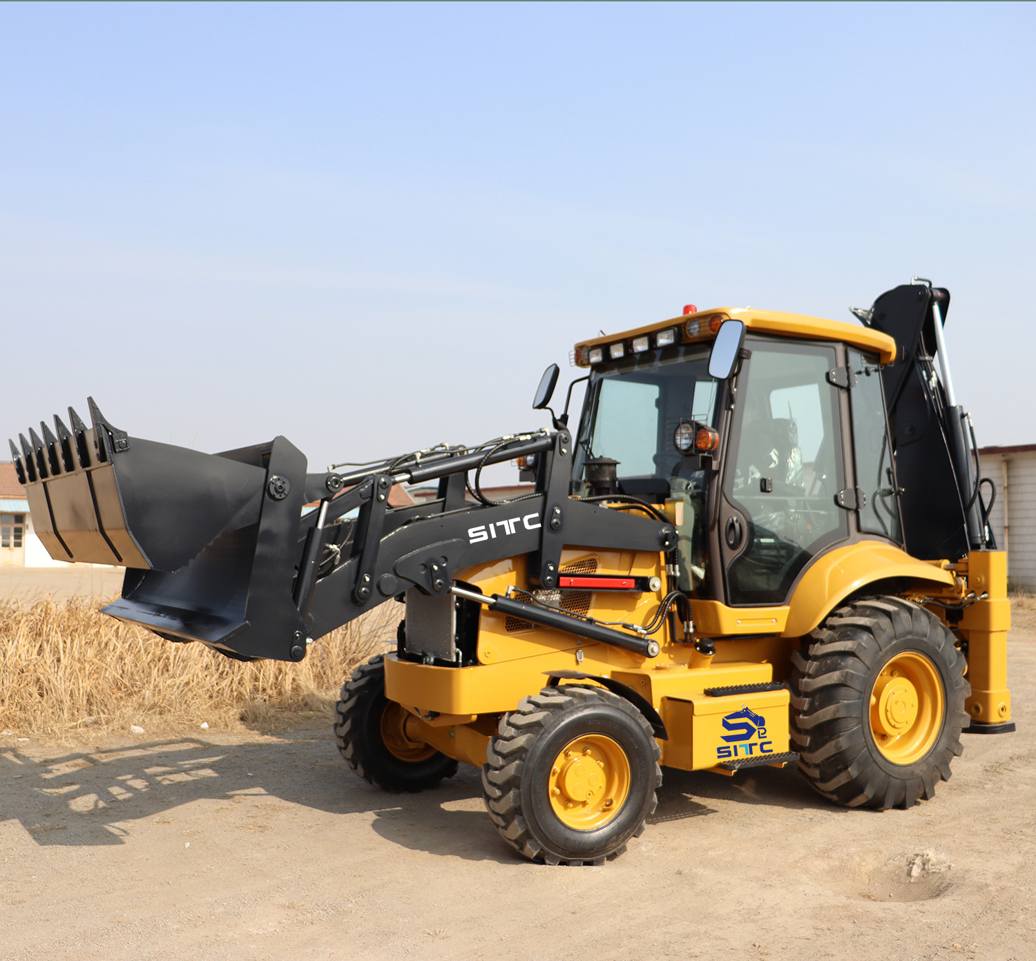 Compact tractor with loader and backhoe Wheel Mini 4x4 Tractor Excavator  Backhoe Loader For Sale