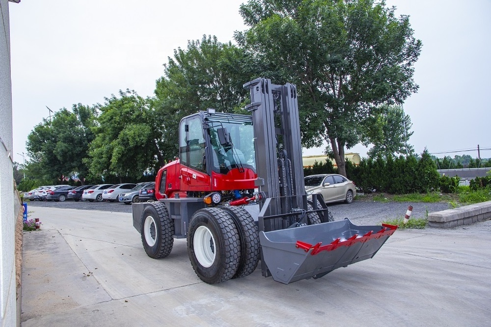 4x4 diesel off-road forklift 6ton all-terrain off-road forklift rough terrain forklift for sale