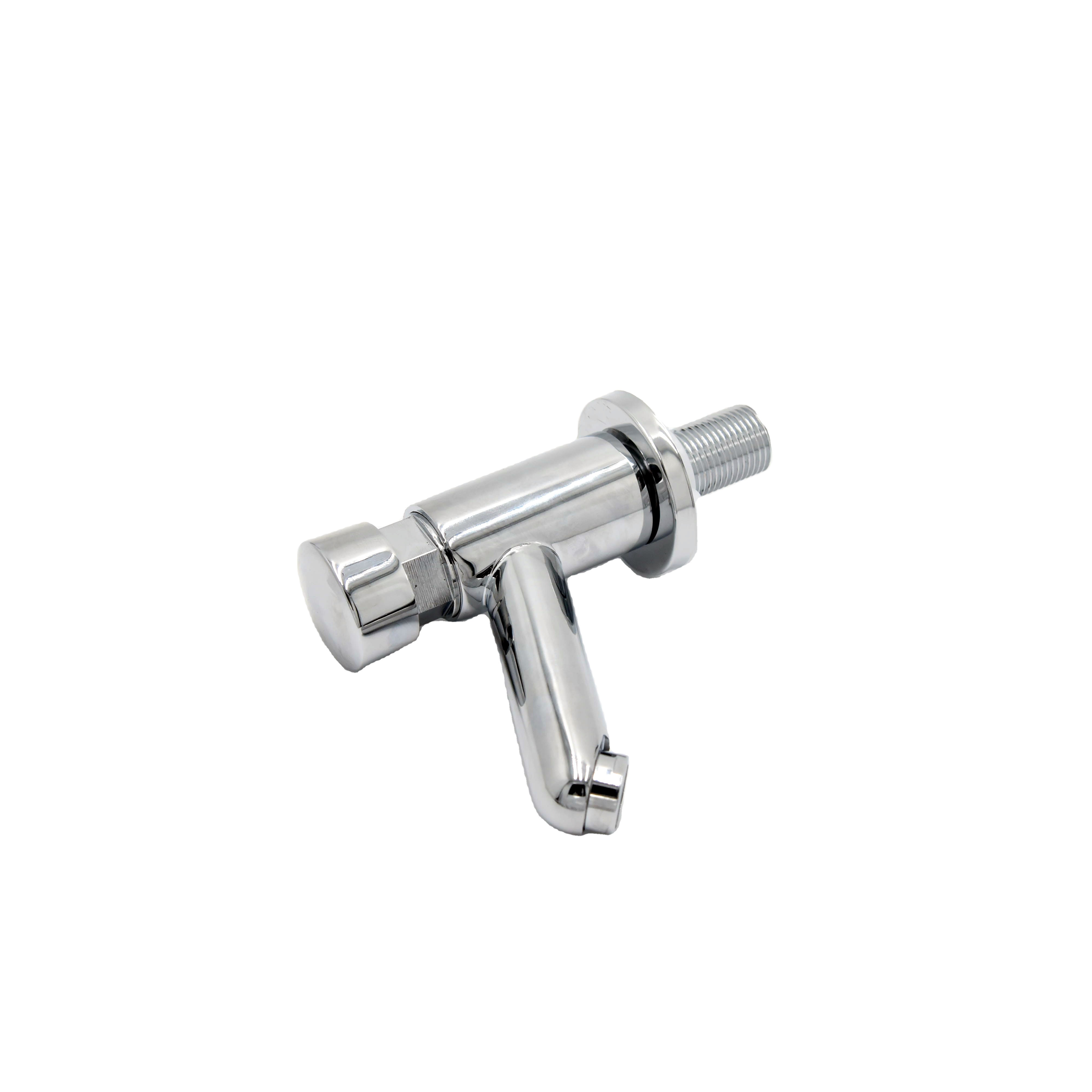 Public hotel toilet use brass water saving self closing push basin pillar time delay tap faucet