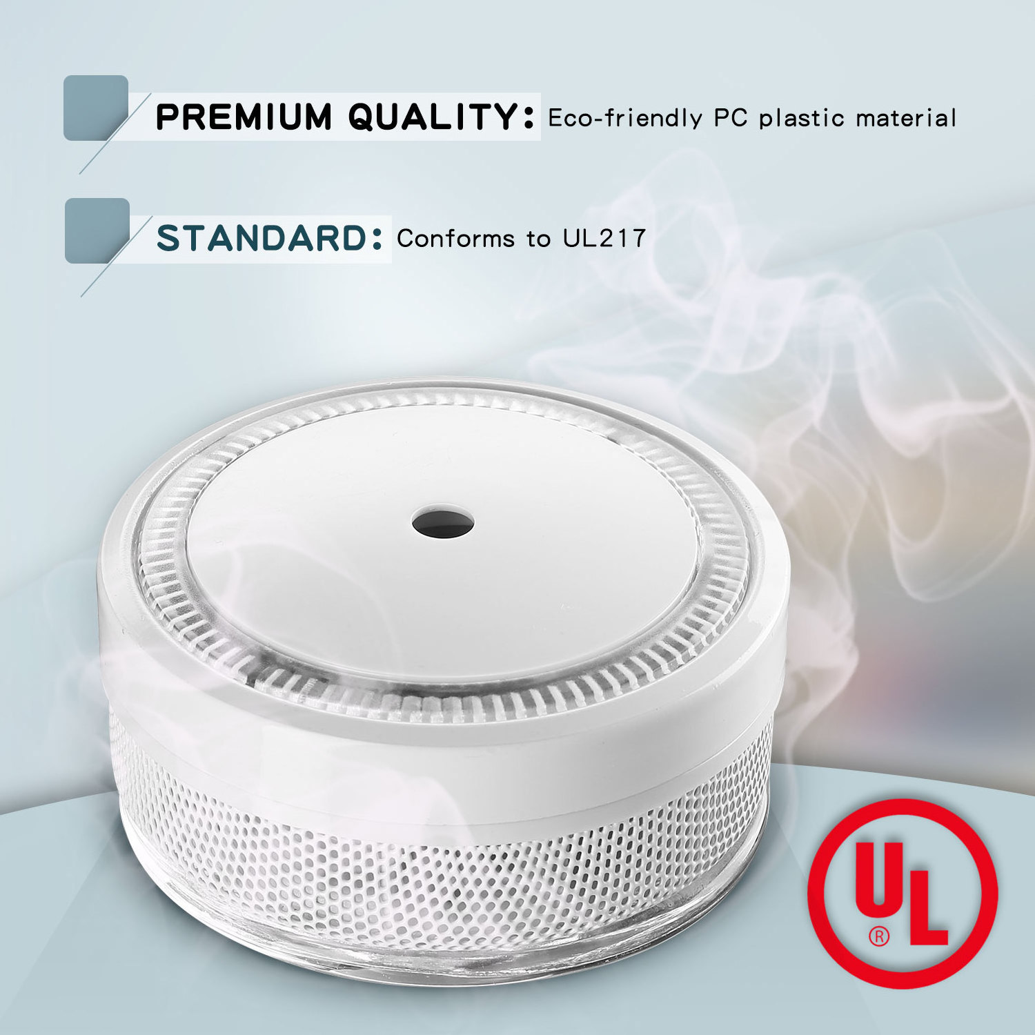 Manufacturer TUV BSI NF BOSEC VDS Q Label 10 years optical cigarette rauchmelder mini smoke detector