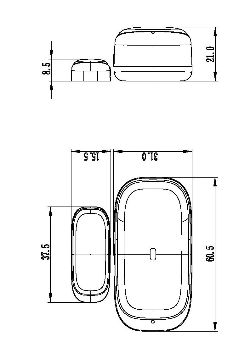 Siterwell New Product Smart Home Magnetic Door Window Contact Matter Tuya Magnetic Door Sensor