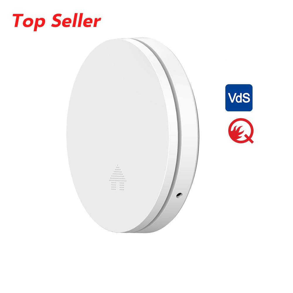 VDS Q Label Reddot design winner fashion slim ultra thin thinest smoke alarm rauchmelder with DC 3V 10 years lithium battery