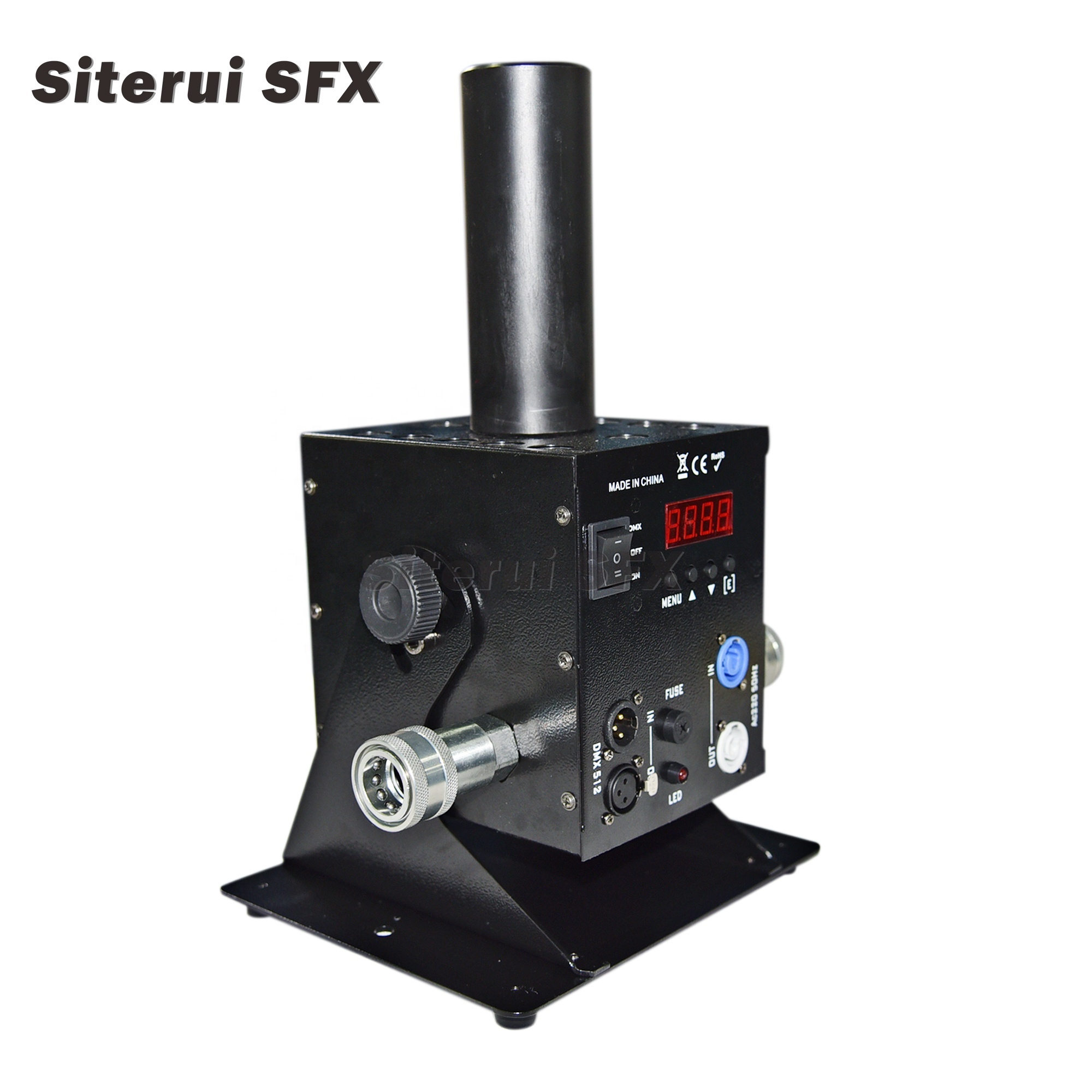 SITERUI SFX  LED co2 Jet 100w Carbon dioxide gas column smoke cannon DMX512 control for stage effect