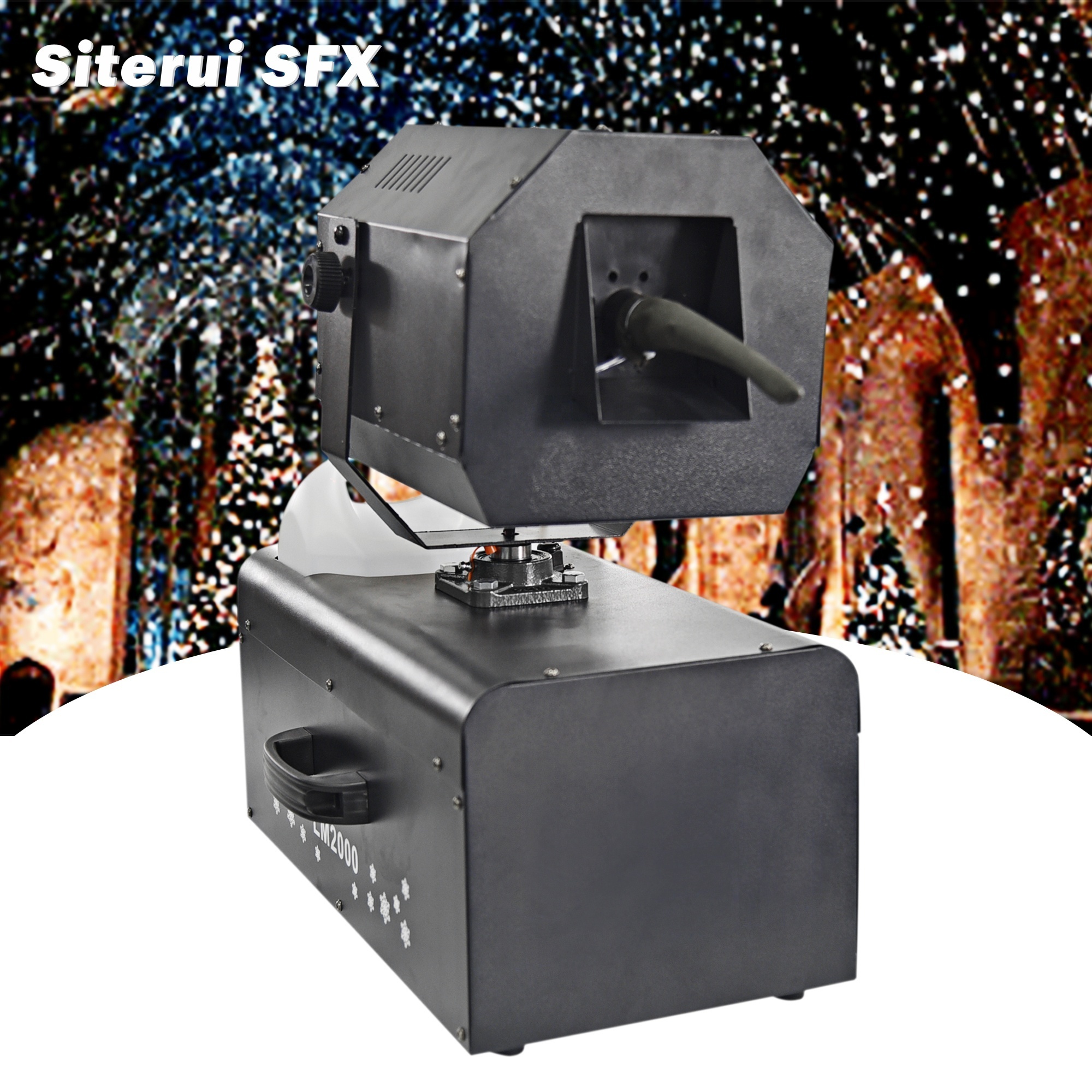 SITERUI SFX 2000w snow machine move head snowflake Artificial snow machine for Christmas decoration snowflakes