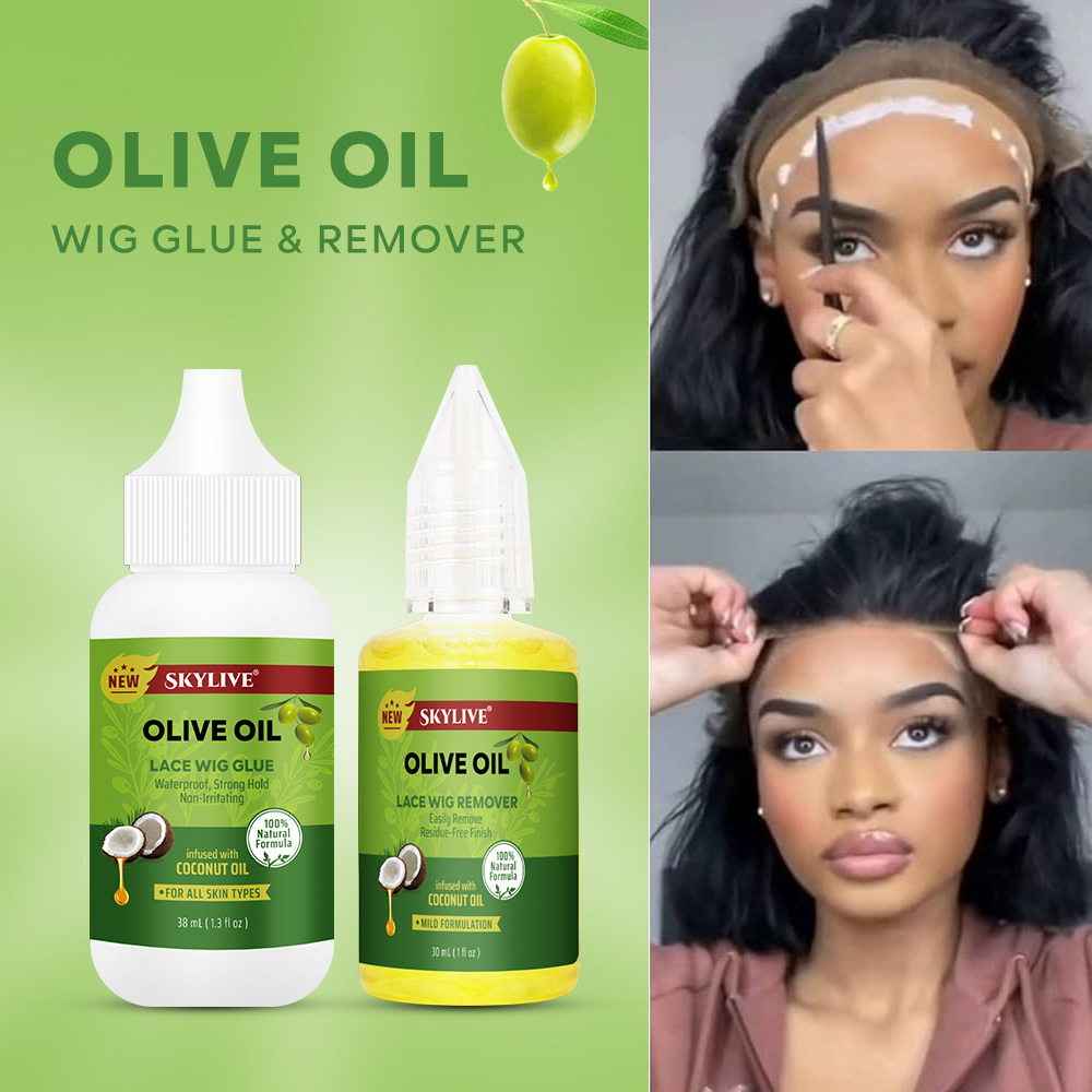 best selling strong hold lace glue wig adhesive waterproof private label olive oil clear hair glue & remover