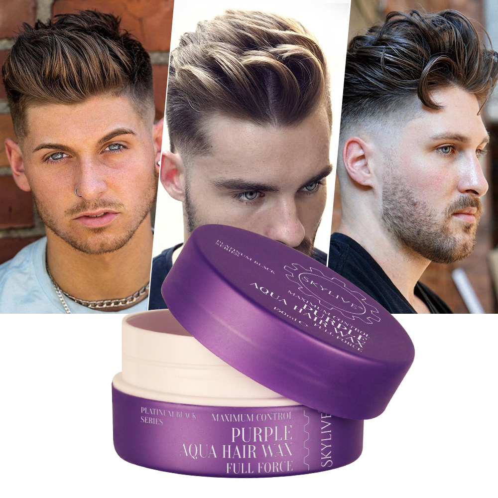 Free Sample Organic vegan Alcohol-Free Strong Hold Styling Men Hair Wax Gel Barber Pomade Water Base Red Hair Wax One