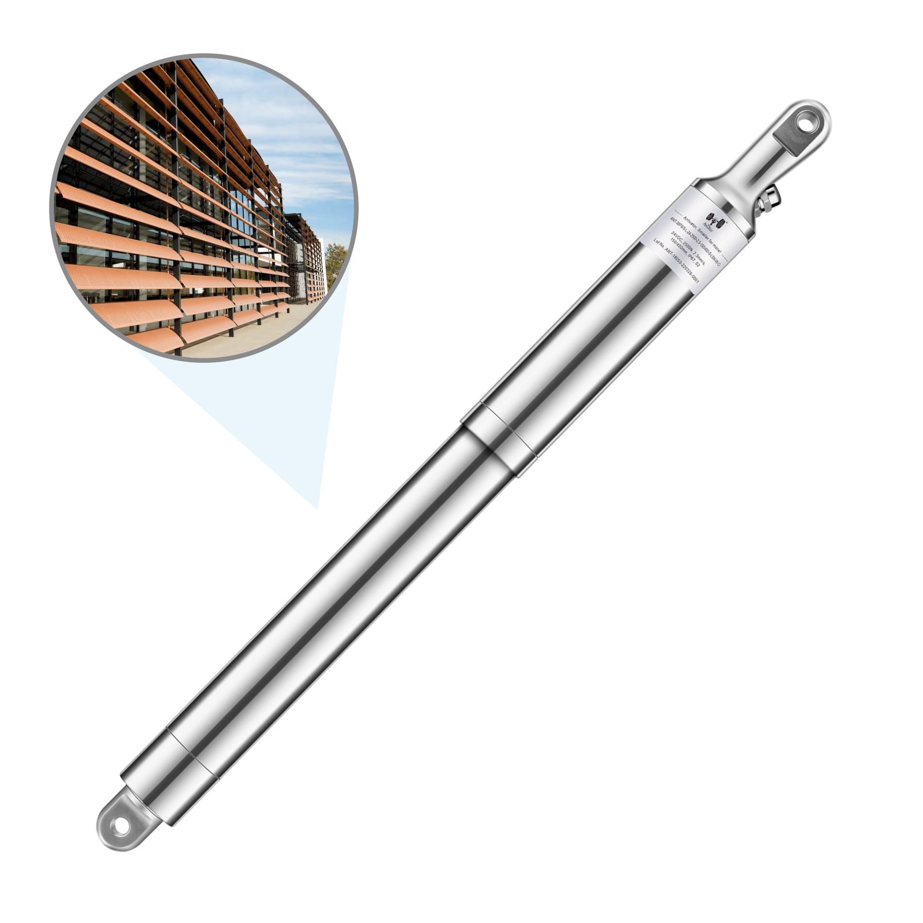 Electric weather protection linear actuators for opening and closing louver roof system