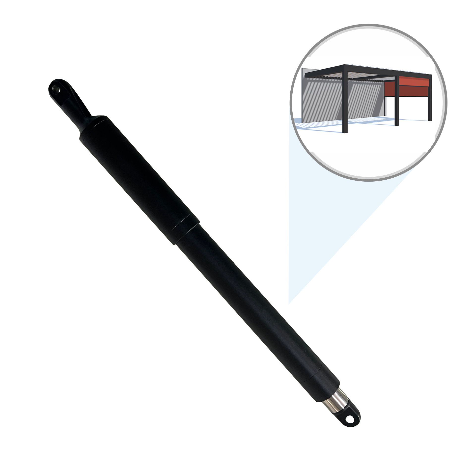 compact built-in limit switch linear actuator inside the engine