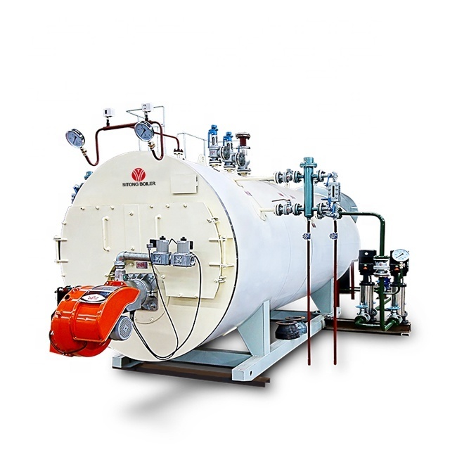 WNS Heavy Oil Diesel Gas Dual Fuel Steam Boiler for Drying Machine 3 ton per hour 10 bar with Italy Burner