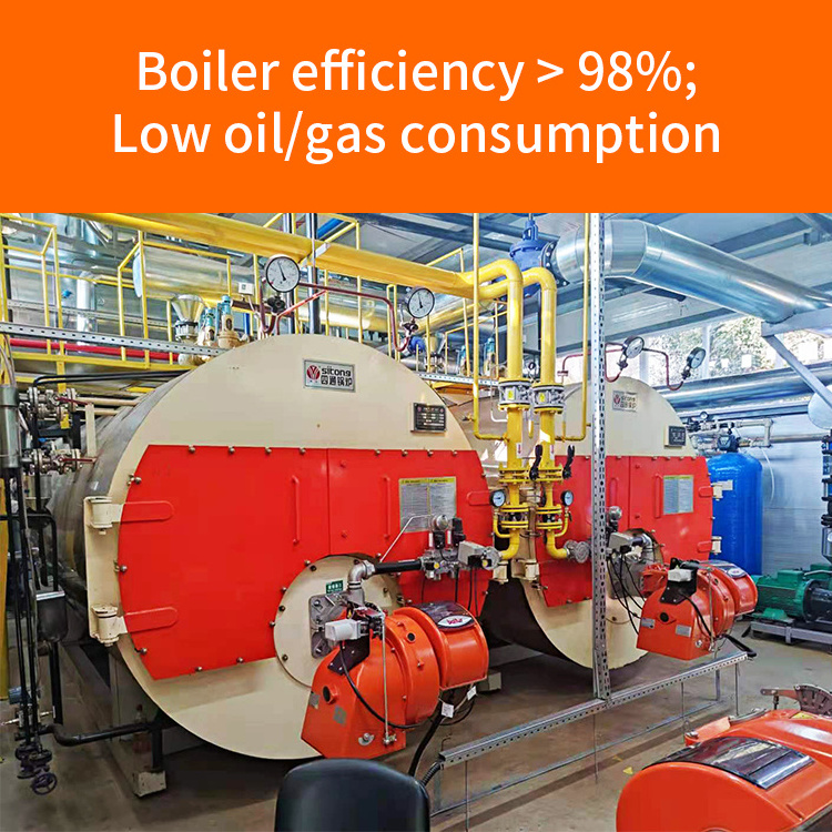 Automatic 1- 20 ton Industrial Oil Gas Fired Steam Boiler for Textile Mill/Food/Garment Factory