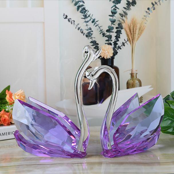 Factory Price Crystal Crystal Swan Soft Ornament Small Ornament Birthday Gift Wedding Gift