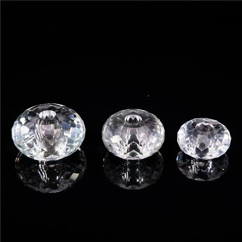 k9 quality Faceted Crystal Glass Ball for Furniture Accessory Solid faceted Crystal Glass sphere Ball with hole home decoration