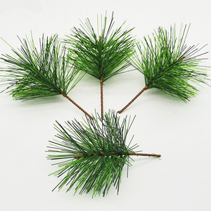 Artificial Christmas Green Pine Needles Branches Pine Twigs Stems Picks Stems Faux Greenery Pine Picks