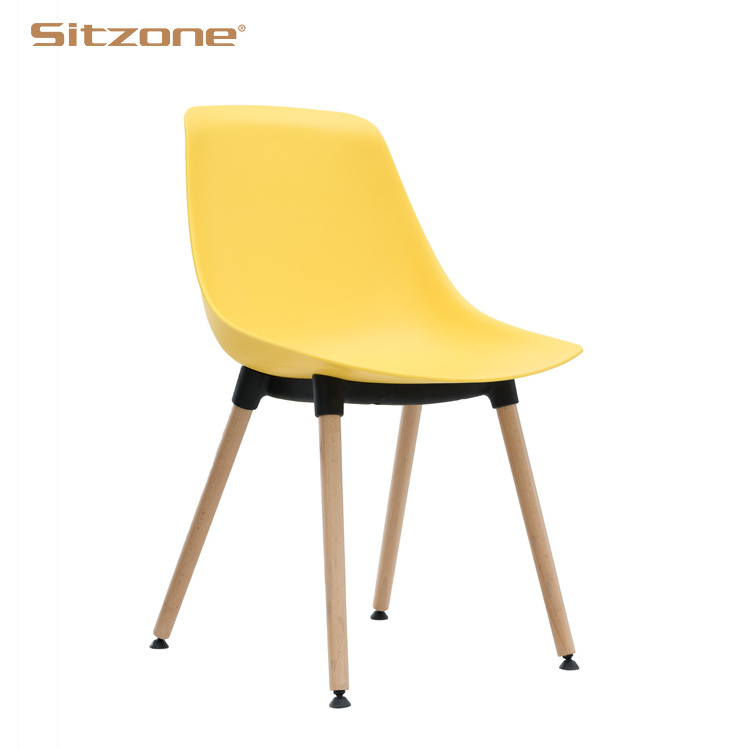 2020 Library Furniture Wood Leg PP Chair