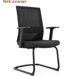 Cheap price mesh back meeting conference office visitor chair with black painted sled base