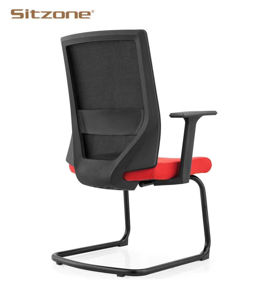 Cheap price mesh back meeting conference office visitor chair with black painted sled base