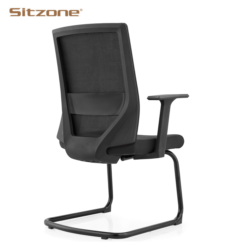 Cheap price mesh back meeting conference office visitor chair with black painted sled base