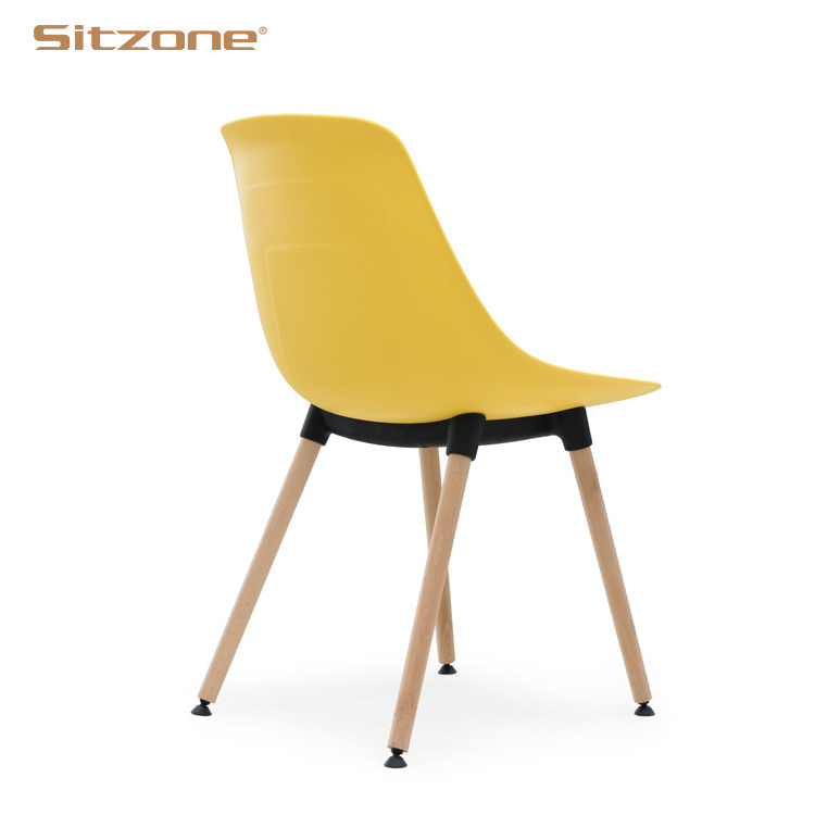 2020 Library Furniture Wood Leg PP Chair