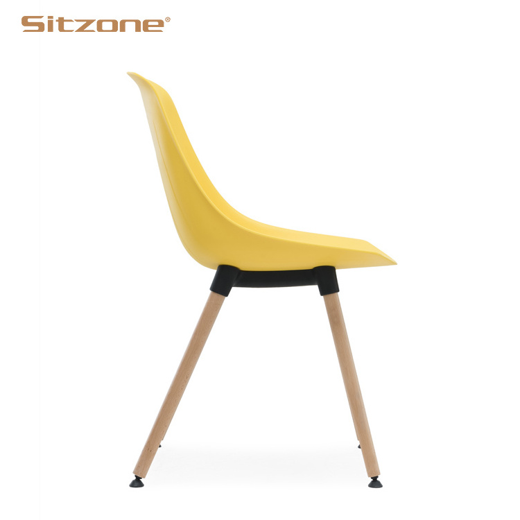 2020 Library Furniture Wood Leg PP Chair